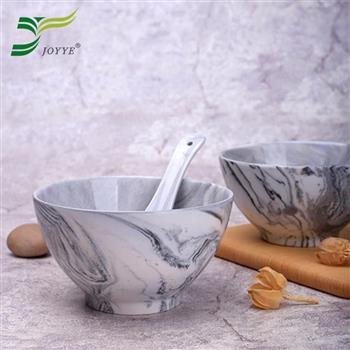 【JOYYE陶瓷餐具】畫意碗－灰色（一套2件）