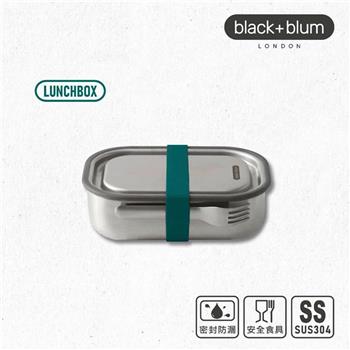 英國BLACK＋BLUM不鏽鋼滿分便當盒（600ml/海水藍/附餐具）