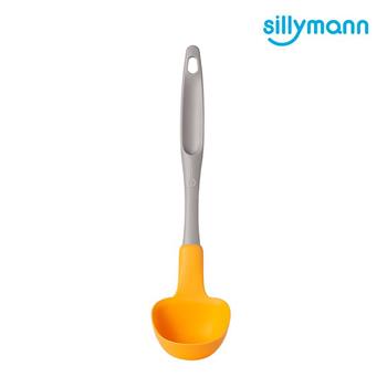 【韓國sillymann】 100%鉑金矽膠長柄湯勺－橘黃（小）