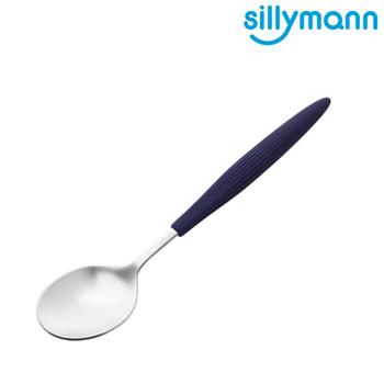 【韓國sillymann】 100%鉑金矽膠精品手感湯匙（藍）