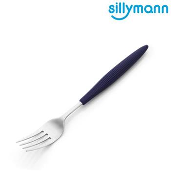 【韓國sillymann】 100%鉑金矽膠精品手感叉子（藍）