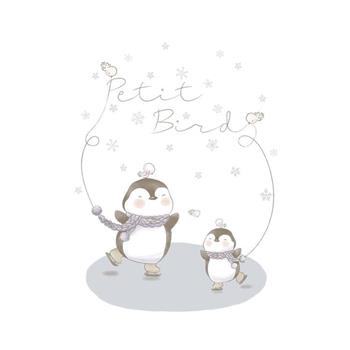 韓國Petit Bird竹纖維嬰幼兒防水保潔床墊—企鵝家族~