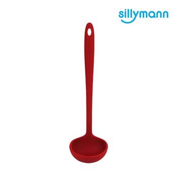 【韓國sillymann】 100%鉑金矽膠精品一體成型湯勺（紅）