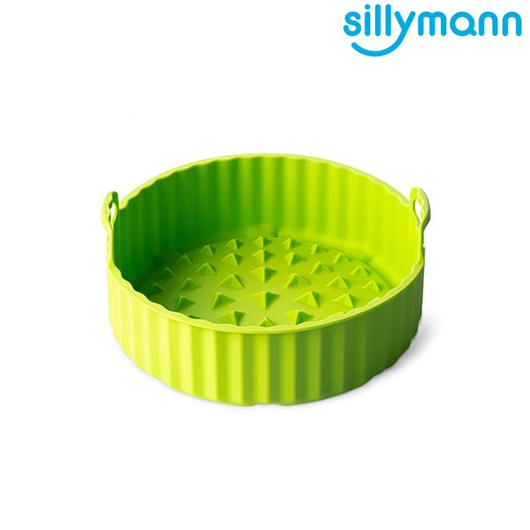【韓國sillymann】 100%鉑金矽膠氣炸鍋烘烤籃（綠）－L - 綠