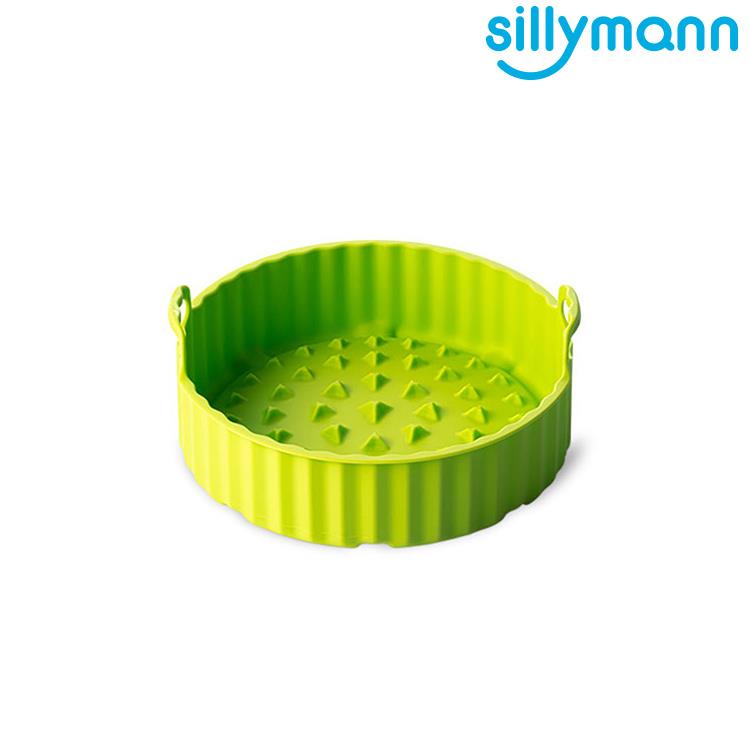 【韓國sillymann】 100%鉑金矽膠氣炸鍋烘烤籃（綠）－M - 綠