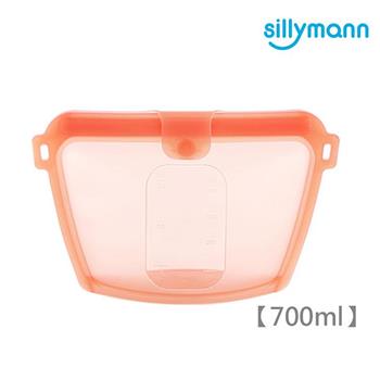 【韓國sillymann】 100%鉑金矽膠密封袋（橘紅）－700ml