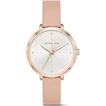 MICHAEL KORS 簡約時尚皮革腕錶－粉膚色