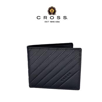 CROSS 限量2折 頂級小牛皮斜紋素面8卡男用皮夾－尚恩系列 全新專櫃展示品（附原廠送禮提袋）