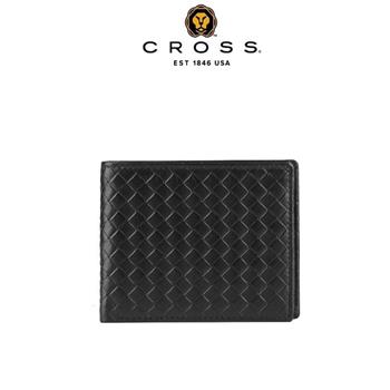 CROSS 限量2折 頂級小牛皮編織紋8卡男用皮夾 全新專櫃展示品（附原廠送禮提袋）