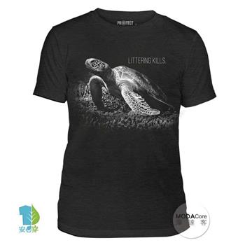 【摩達客】美國進口The Mountain 拯救海龜 中性短袖紀念T恤 柔軟舒適高級混紡