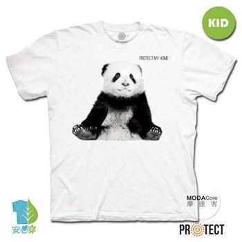 【摩達客】美國The Mountain保育系列小貓熊 兒童幼兒 白色純棉短袖T恤