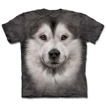 【摩達客】自然純棉系列   哈士奇雪橇犬臉 T恤