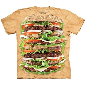 【摩達客】美國進口The Mountain 巨無霸漢堡 純棉環保短袖T恤