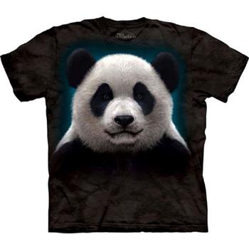 【摩達客】自然純棉系列 熊貓頭 黑色設計T恤