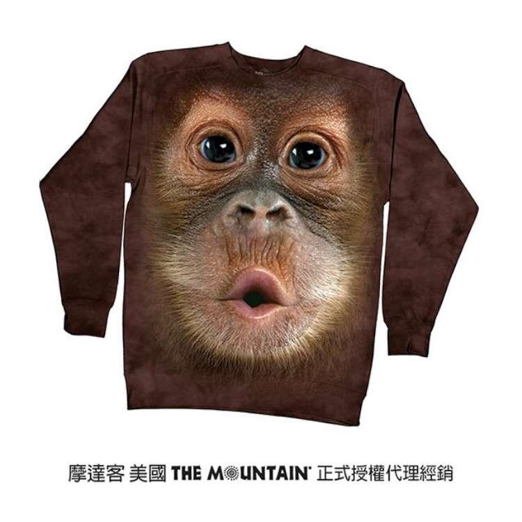 【摩達客】美國進口The Mountain 可愛猩猩臉  厚棉休閒運動衫