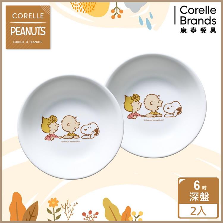 【美國康寧 CORELLE】SNOOPY FRIENDS 2件式深盤組－B03