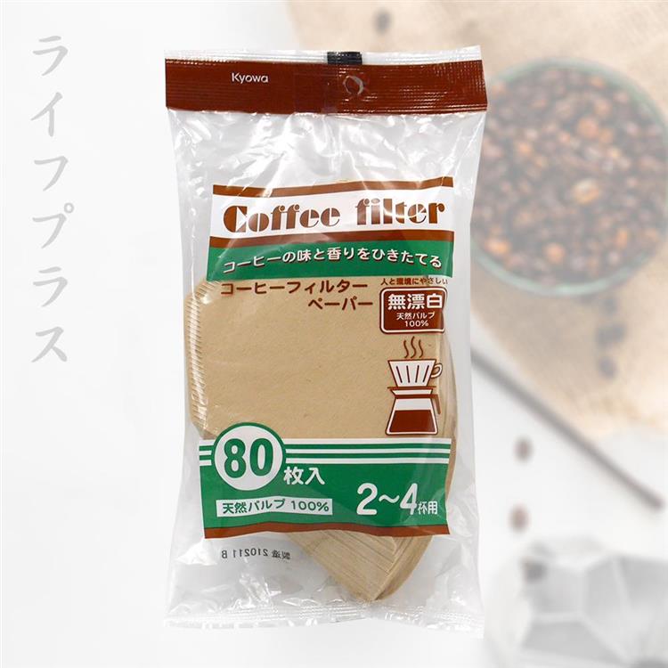 Kyowa日本製無漂白咖啡濾紙－2~4杯用－80枚入×6包