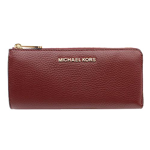 MICHAEL KORS L型拉鍊長夾－酒紅