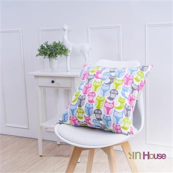 IN－HOUSE－簡約系列抱枕－霓虹貓頭鷹（50x50cm）