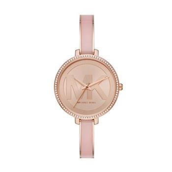 MICHAEL KORS 晶鑽鋼錶帶腕錶－粉色