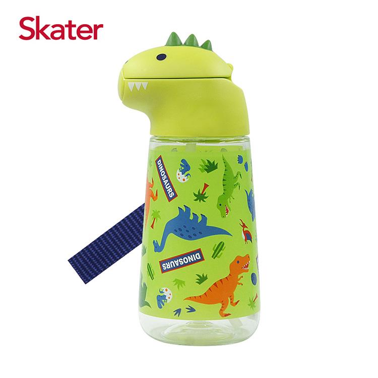 Skater 恐龍吸管水壺（420ml）綠