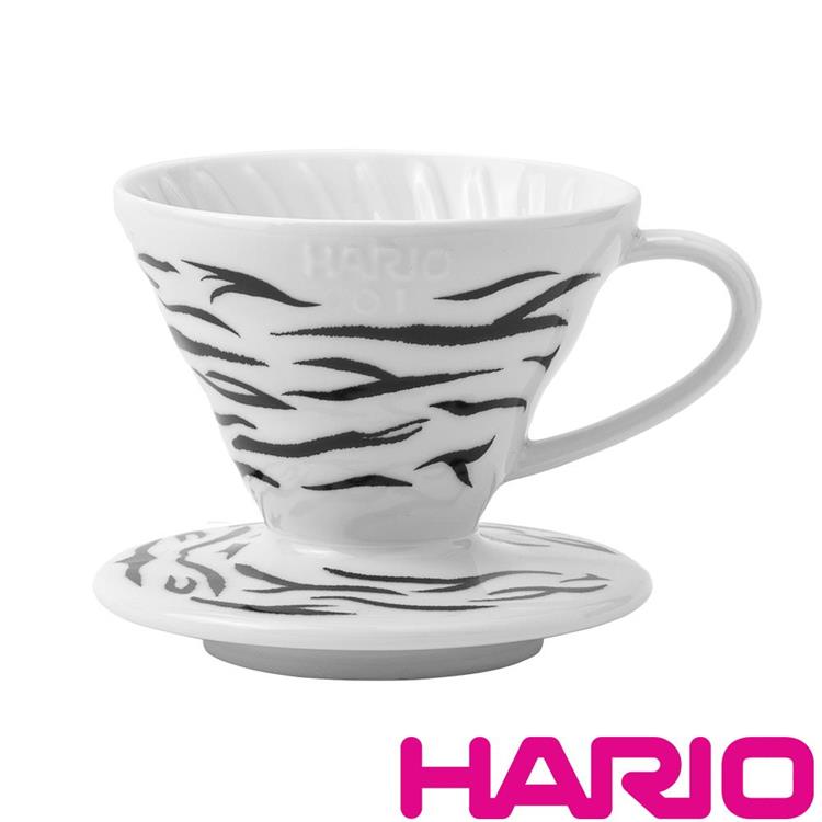 【HARIO】V60虎紋濾杯－白/VDC－01－W－EX