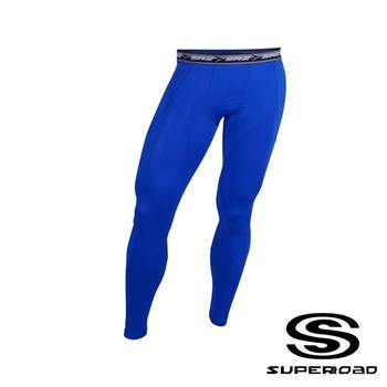 【SUPEROAD SPORTS】專業機能長褲/緊身褲（淺藍色）