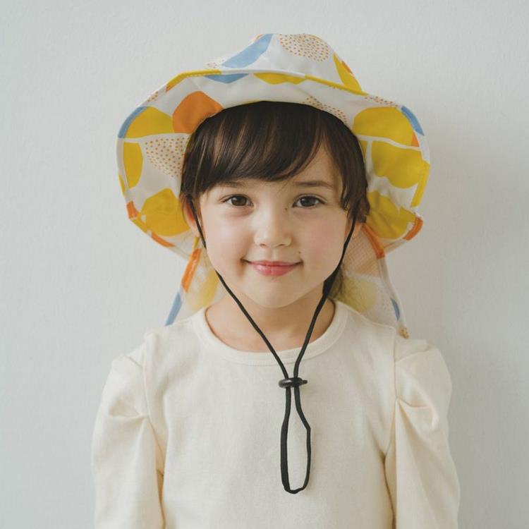 日本Wpc. W043 朵朵雲L 兒童超輕量抗UV防曬＋防雨透氣帽 護頸可收（WKHL）
