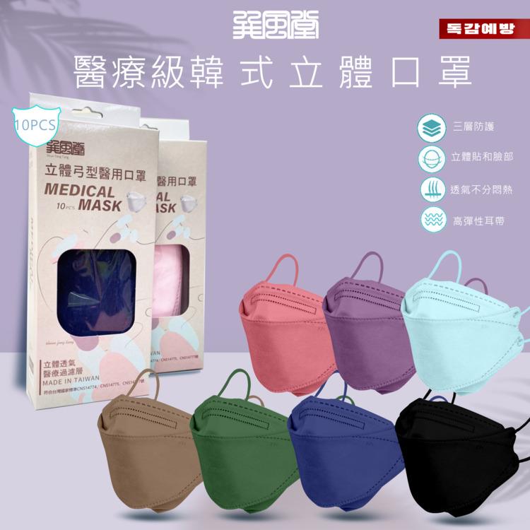 【巽風堂】台灣製造4D立體魚型口罩  正品公司當日發貨 快速到貨 - 成人魚型天空藍