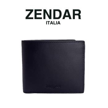 【ZENDAR】義大利精品 頂級NAPPA小牛皮8卡皮夾 拉斐爾系列 （黑色）