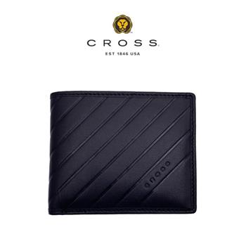 【CROSS】頂級NAPPA小牛皮斜紋8卡皮夾 尚恩系列 （黑色）