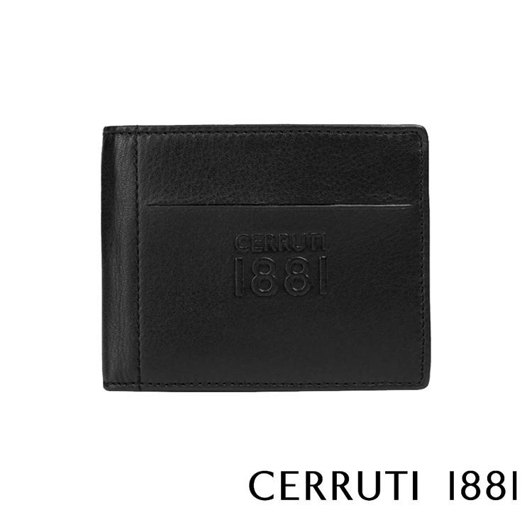 【CERRUTI 1881】限量2折 頂級義大利小牛皮4卡零錢袋皮夾 全新專櫃展示品（CEPU05714M）