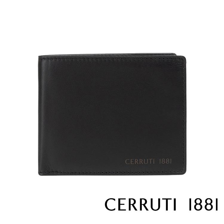 【CERRUTI 1881】限量2折 頂級義大利小牛皮4卡零錢袋皮夾 全新專櫃展示品（CEPU05707M）