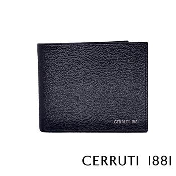 【CERRUTI 1881】限量2折 頂級義大利小牛皮4卡零錢袋皮夾 全新專櫃展示品（CEPU05397M）