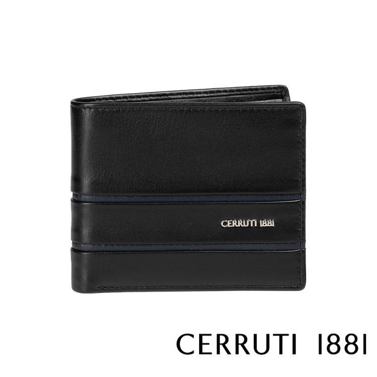 【CERRUTI 1881】限量2折 頂級義大利小牛皮6卡皮夾 全新專櫃展示品（CEPU05526M）