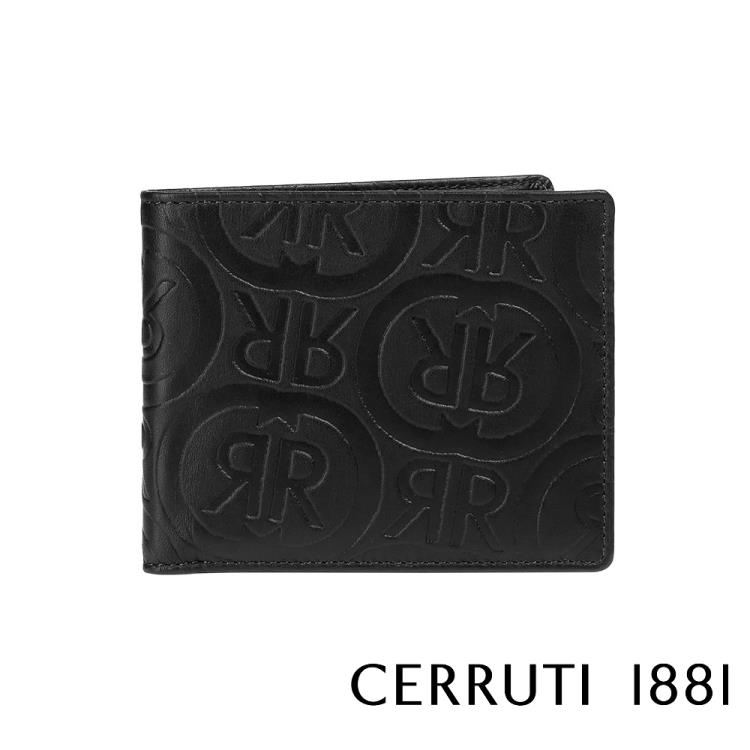 【CERRUTI 1881】限量2折 頂級義大利小牛皮4卡零錢袋皮夾 全新專櫃展示品（CEPU05410M）
