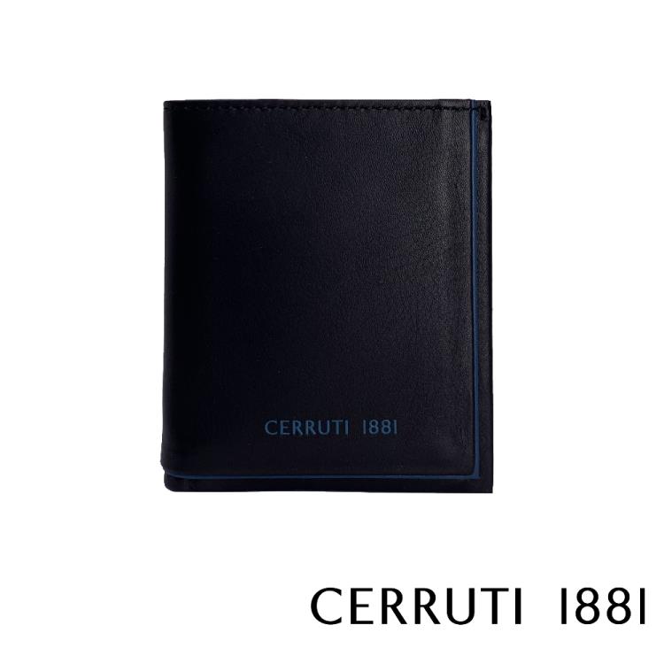 【CERRUTI 1881】限量2折 頂級義大利小牛皮6卡皮夾 全新專櫃展示品（CEPU05427M）