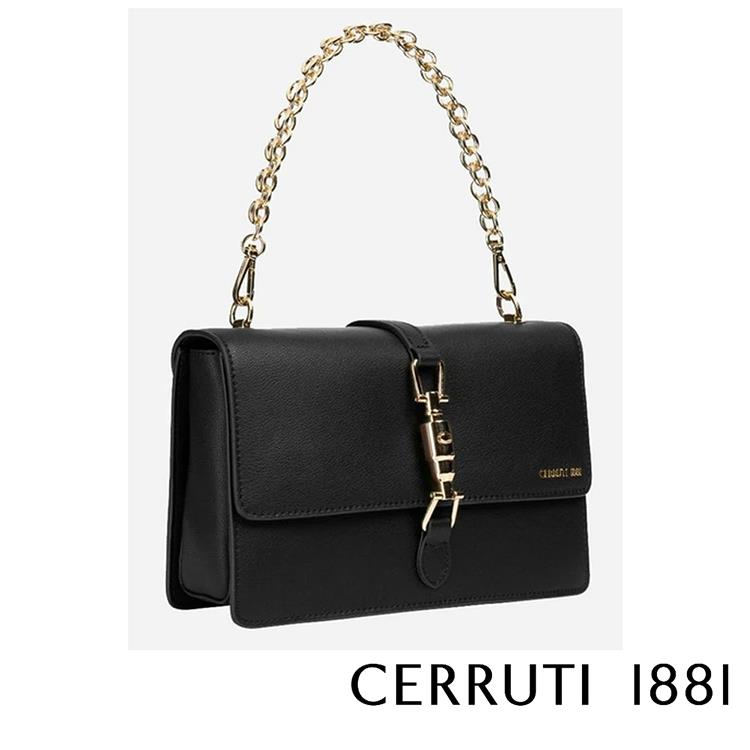 【CERRUTI 1881】限量2折 頂級義大利小牛皮斜背包/側背包 全新專櫃展示品（CEBA05579M）