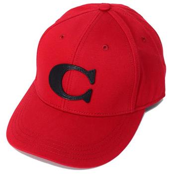 COACH 棉質棒球帽－紅