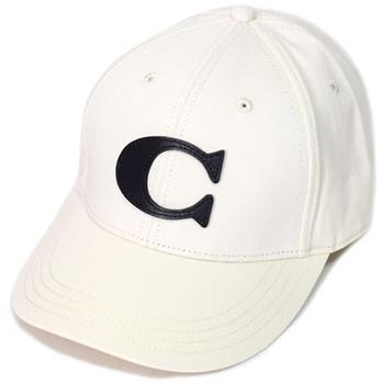 COACH 棉質棒球帽－米白