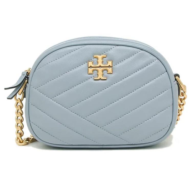 TORY BURCH 質感羊皮斜背包－天空藍