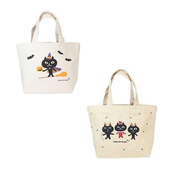 【日本包袋】貓咪塗鴉手提袋（2款可選） 帆布提袋 外出袋 購物袋