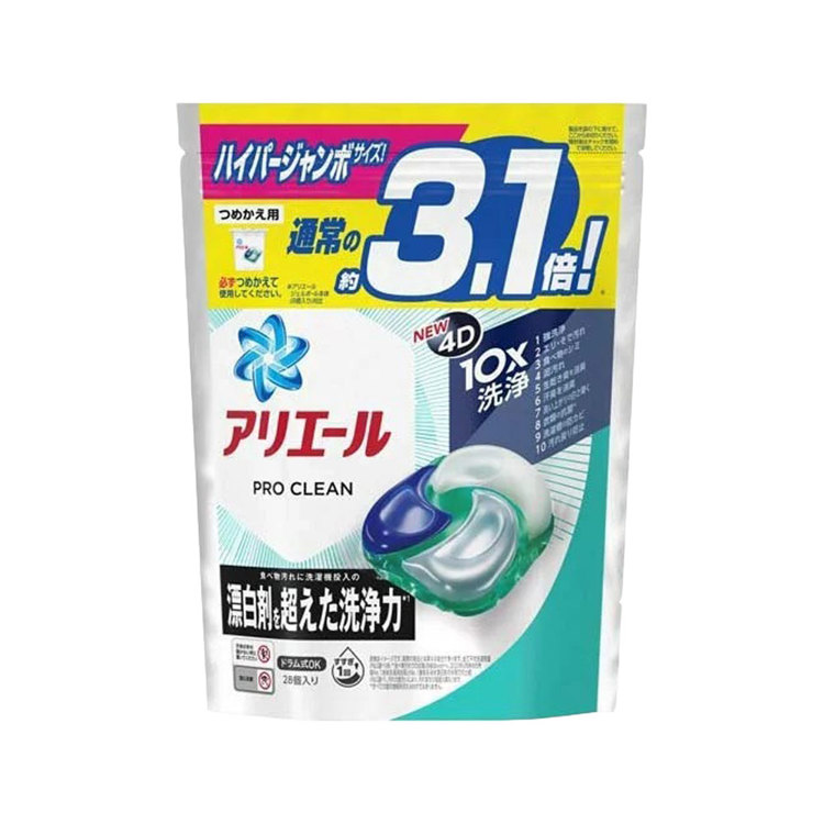 P&amp;G Ariel Pro Clean 超淨力4D洗衣膠球28P補《日藥本舖》