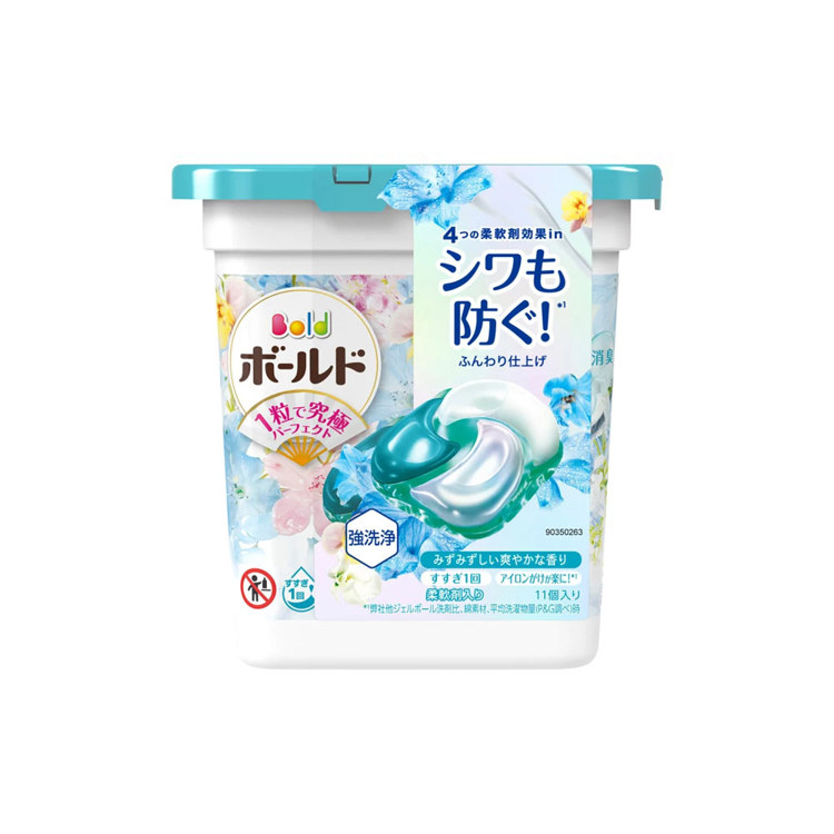 P&G Bold 新衣物柔軟4D洗衣膠球清爽11P本《日藥本舖》