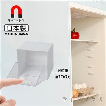日本製inomata冰箱門邊磁吸式有蓋收納盒－3入組