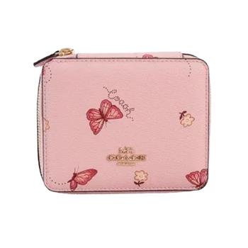 COACH 印花皮革飾品珠寶盒－粉色蝴蝶