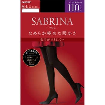 SABRINA 新保暖柔膚絲襪110D黑L-LL《日藥本舖》