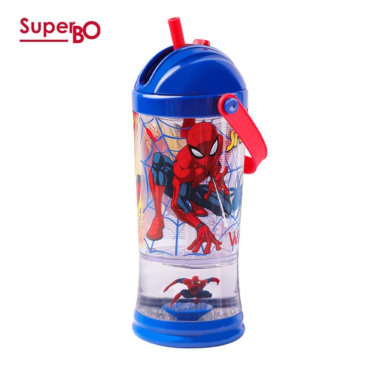 SuperBO 提把吸管水壺（310ml）蜘蛛人