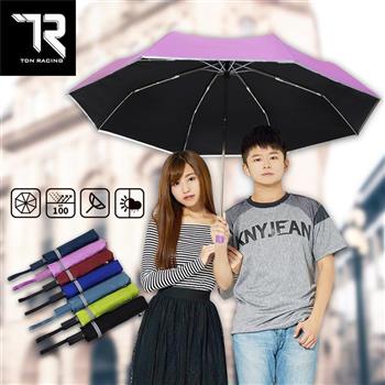 【TDN】超大傘面 英爵反光黑膠自動開收傘 (超撥水防曬降溫自動折傘 雙人傘親子傘B6115K)