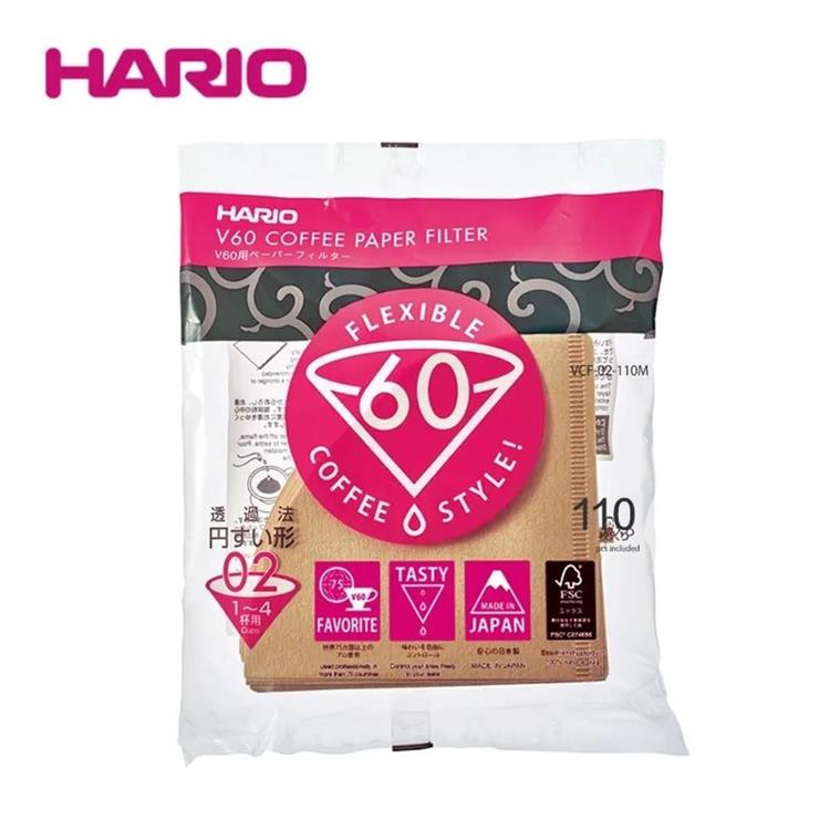 【HARIO】日本製 - V60無漂白02濾紙110張